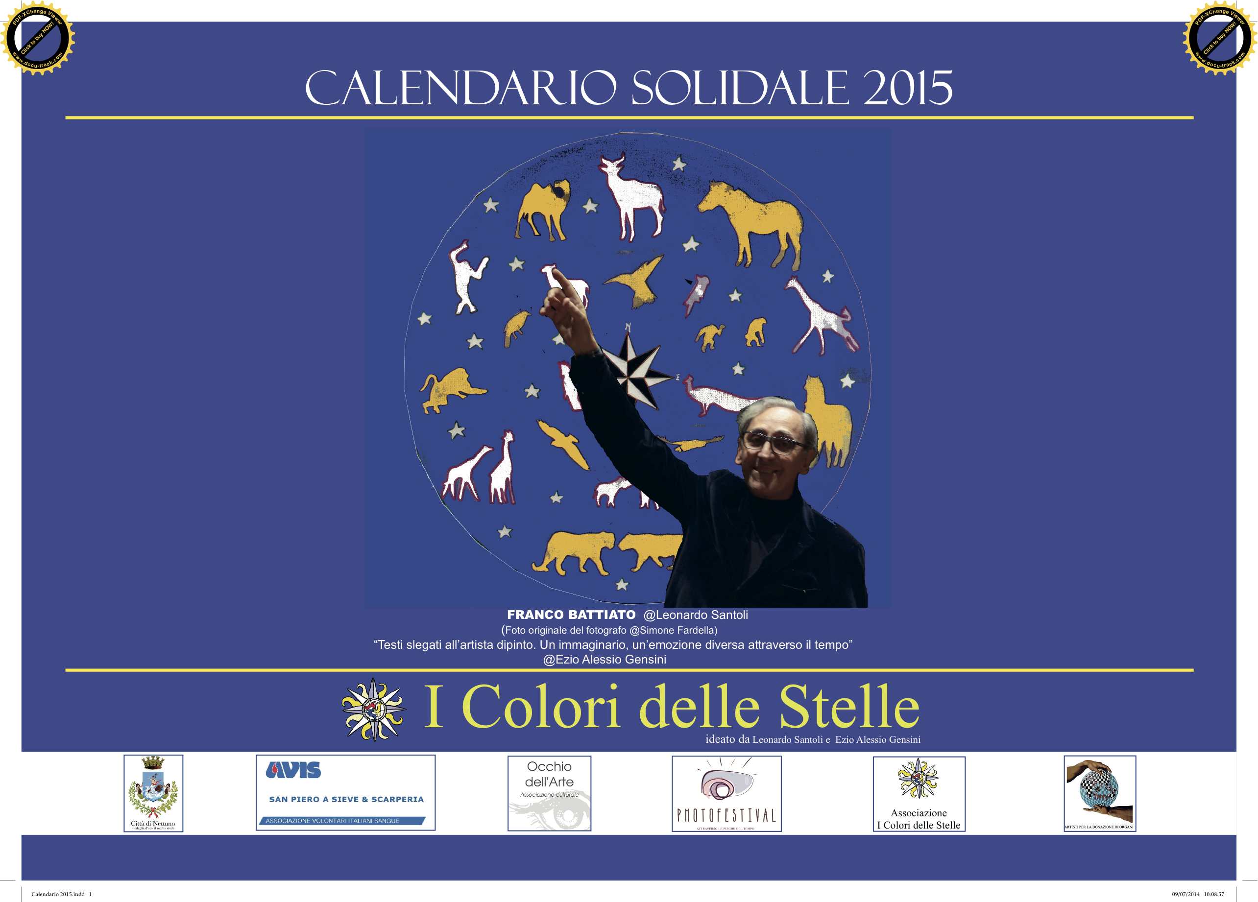 Calendario Solidale 2015 FRANCO BATTIATO Copertina