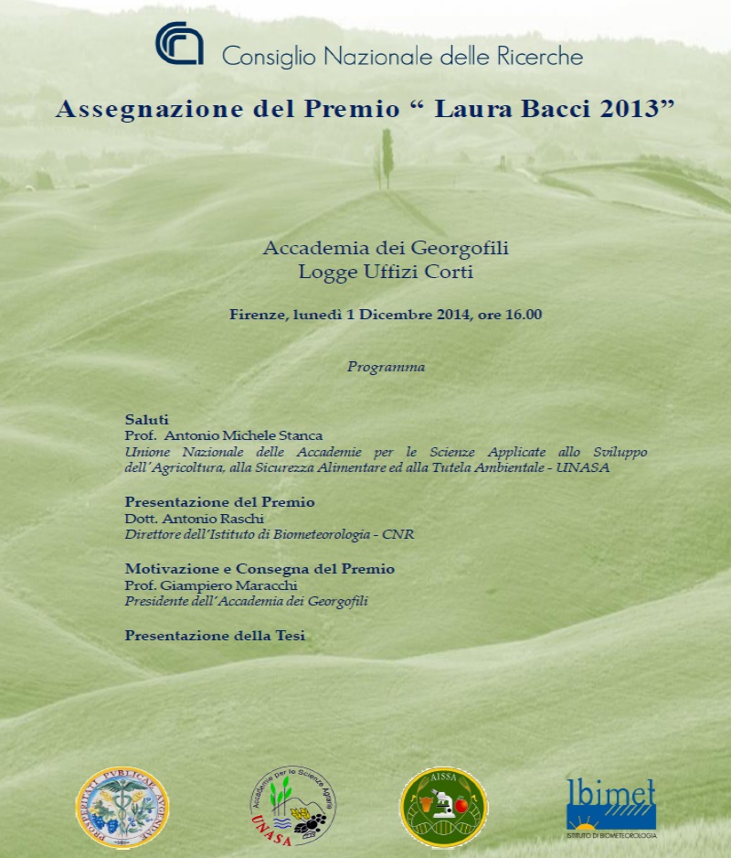 Locandina Premio Laura Bacci