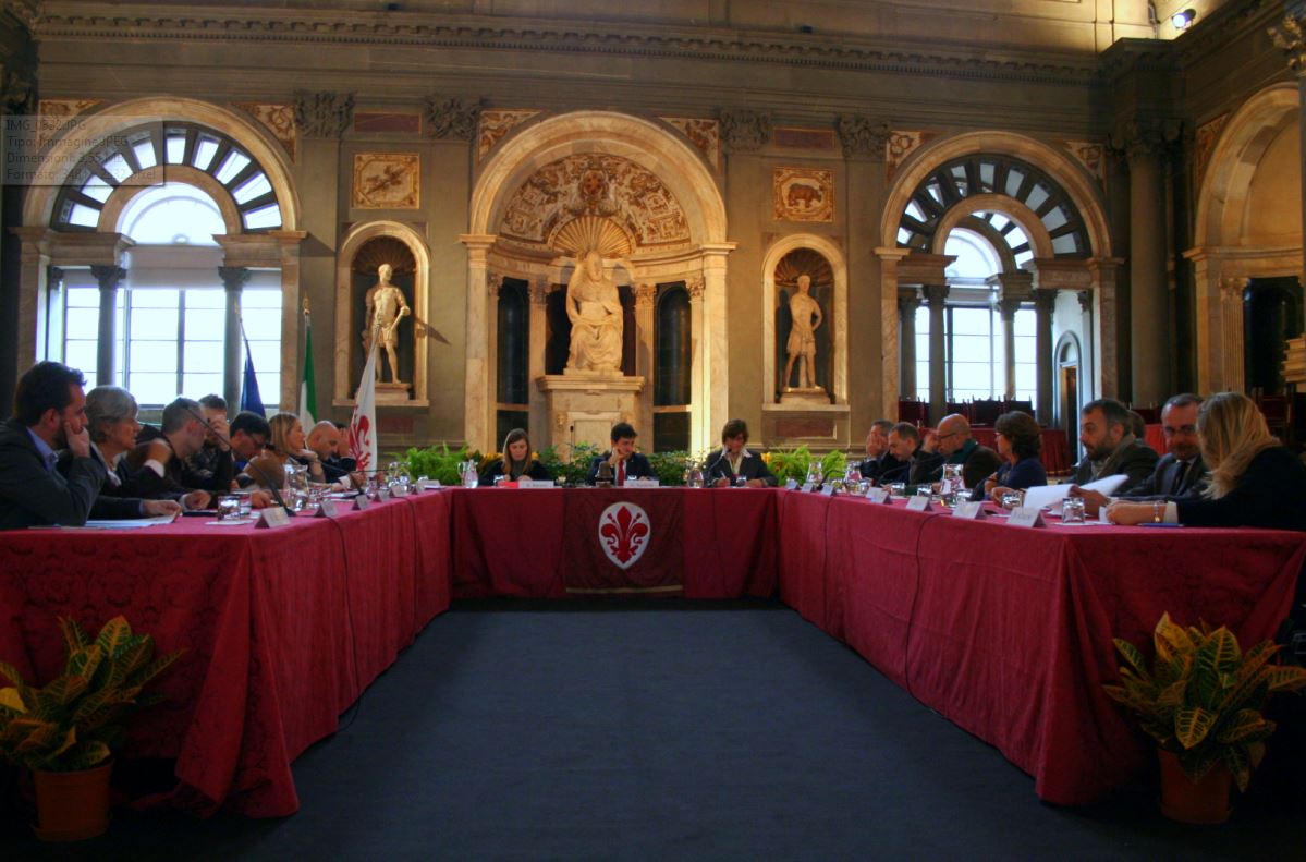 Seduta del Consiglio metropolitano nel Salone dei 500