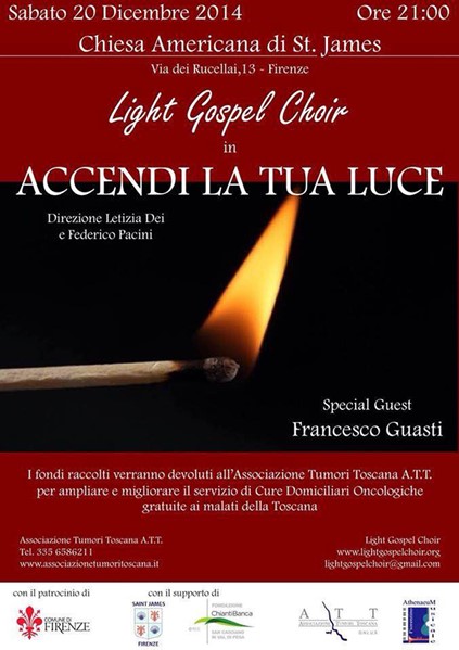 La locandina del concerto del Light Gospel Choir