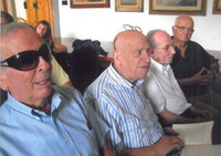 Giorgetti, il primo da sinistra, alla presentazione del libro La campagna, industria, la citta 31 marzo 