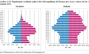 Grafico dal report del profilo social della Citta' metropolitana di Firenze