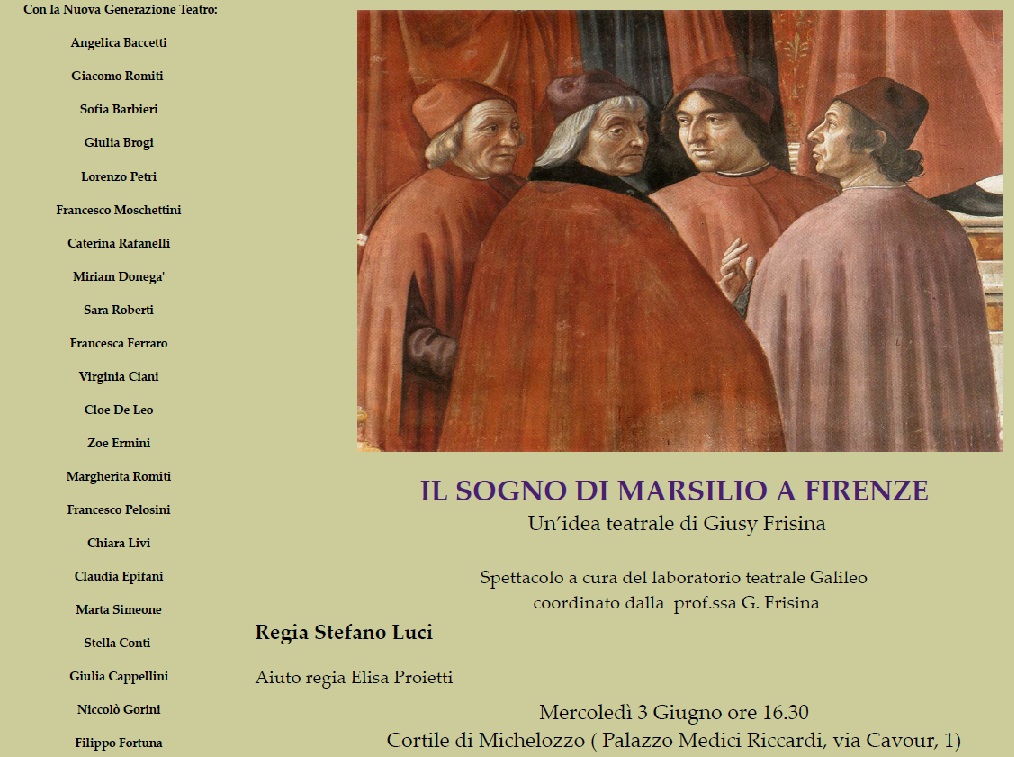 La locandina de 'Il Sogno di Marsilio a Firenze'