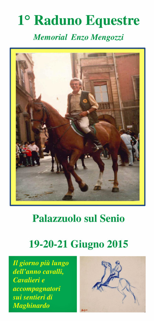 Locandina raduno equestre a Palazzuolo sul Senio 