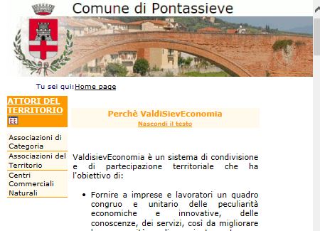il portale www.valdisieveconomia.it 