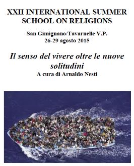 Immagine dal programma delle International Summer School of Religions
