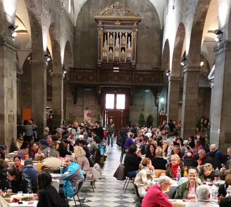 Il pranzo di Natale a San Pietro Somaldi a Lucca 