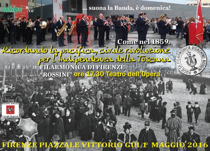 Locandina del concerto della Filarmonica Rossini del Primo maggio