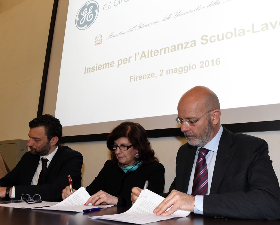 Firma della convenzione per l’avvio di un programma di alternanza scuola-lavoro tra GE Oil & Gas e il Liceo Castelnuovo