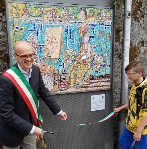 Cerimonia del concorso bandito dal Comune di Blevio per l’arredo del Parco mosaici sul lungolago di Como
