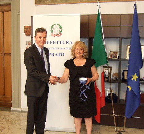 Il Prefetto Maria Laura Simonetti con l'Ambasciatore Australiano Greg French