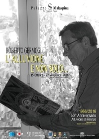 Manifesto della mostra di Roberto Germogli a Palazzo Malaspina
