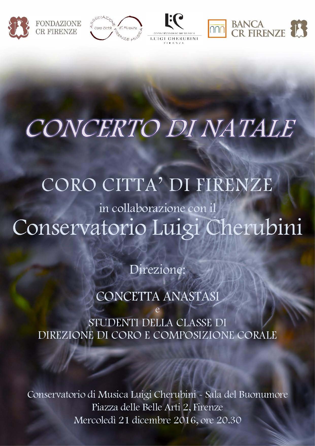 Locandina Concerto di Natale Coro Citta di Firenze 