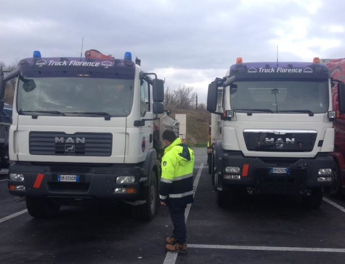 Squadra della Prociv della Metrocittà Firenze alla partenza