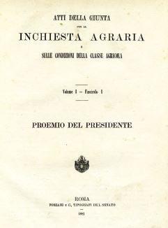 Copertina di un volume sull'agricoltura nell'Ottocento