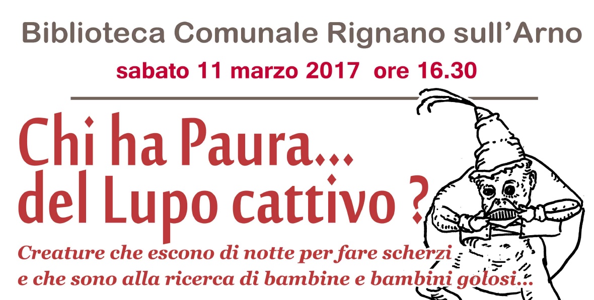 Locandina evento alla Biblioteca comunale di Rignano Arno