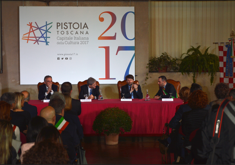 Il Presidente del Consiglio Gentiloni e il Ministro Franceschini in visita a Pistoia Capitale della Cultura
