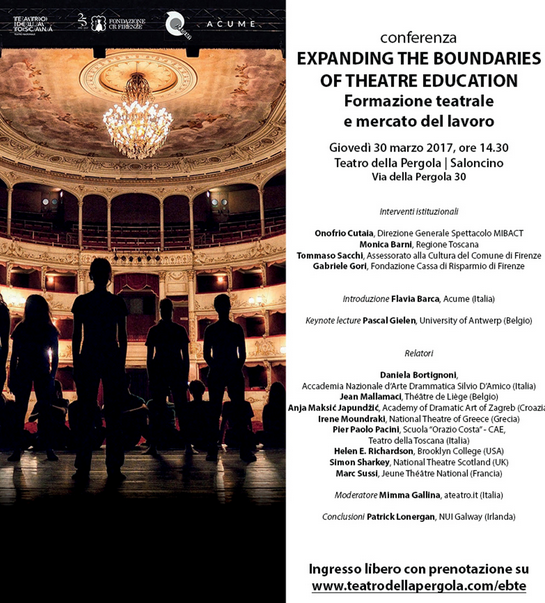 Invito incontro 'Expanding The Boundaries Of Theatre Education'