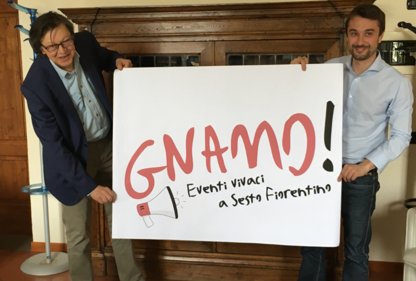 Il sindaco Falchi e l’assessore Becattini presentano il logo di 'Gnamo'
