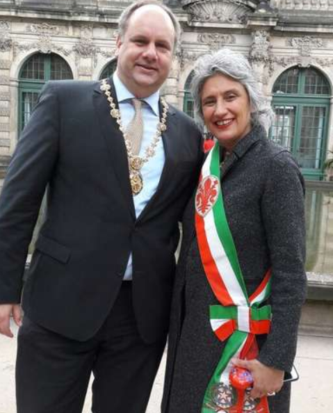 Il sindaco di Dresda con l'assessore Concia