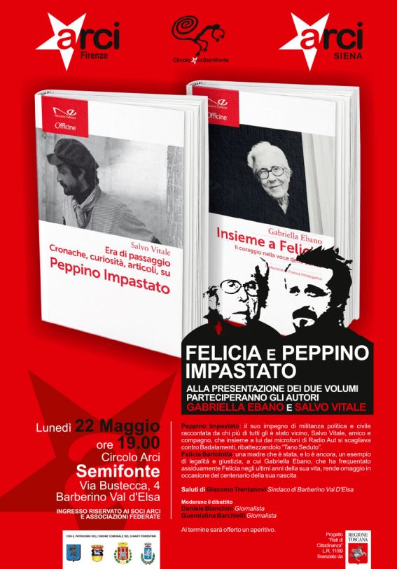 Locandina presentazione 'Felicia e Peppino Impastato'