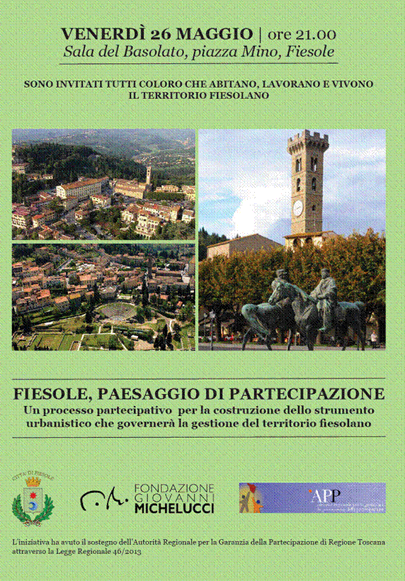 Locandina evento urbanistica a Fiesole