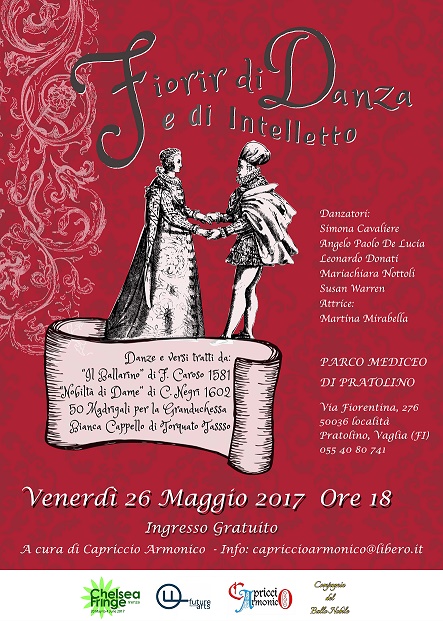 'Fiorir di Danza e di Intelletto' venerd 26 maggio al Parco Mediceo di Pratolino