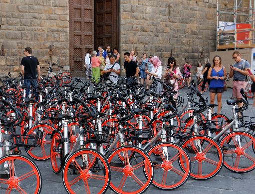 Biciclette Mobike a Firenze (Immagine dal sito del sindaco)