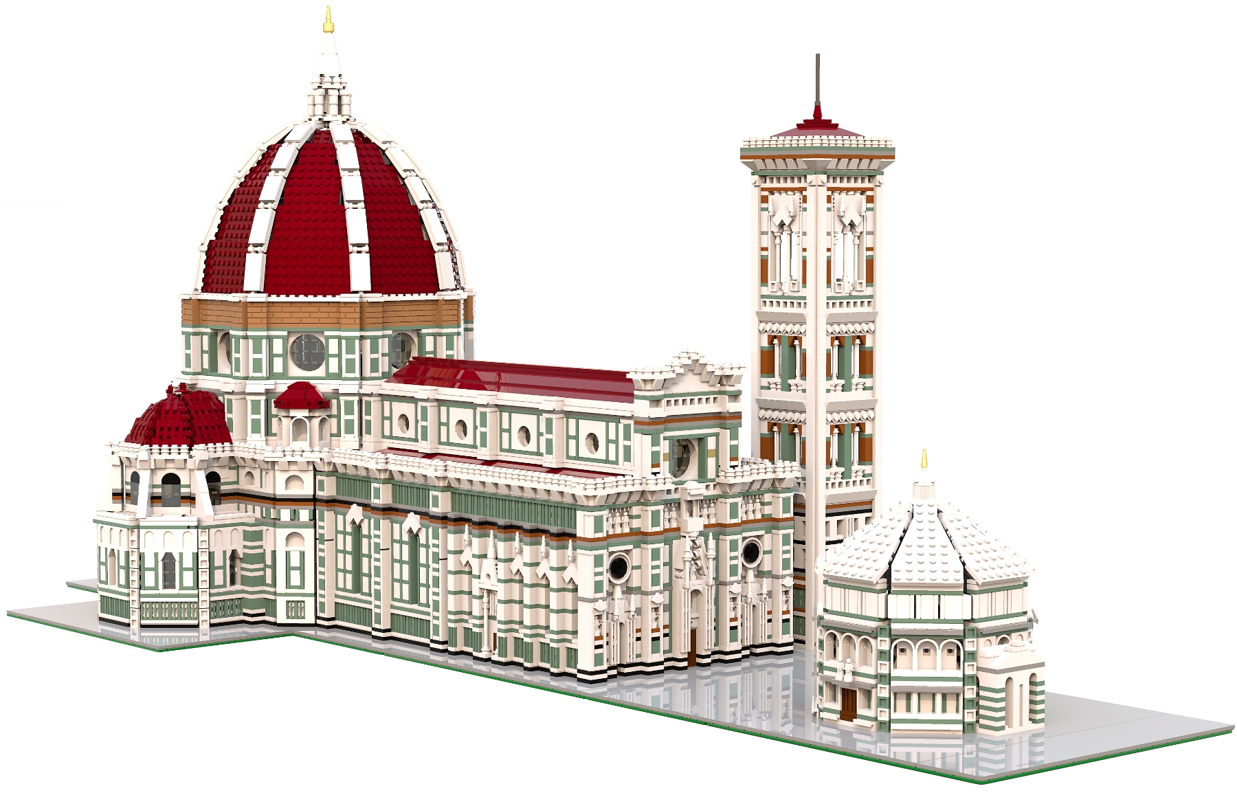 Modello Cattedrale, Cupola e Battistero di Firenze con i mattoncini LEGO