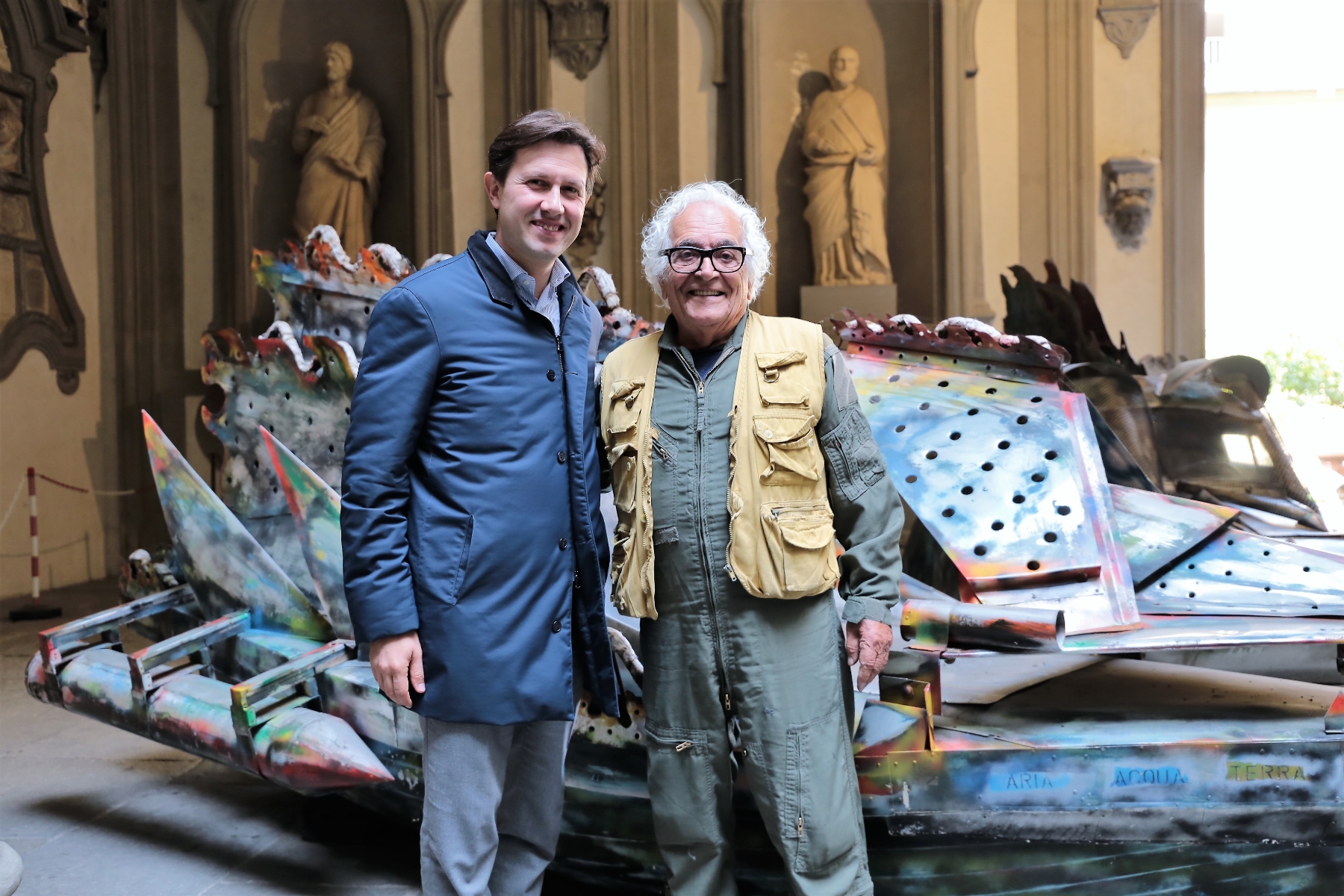 Il Sindaco Dario Nardella e il Maestro Paolo Buggiani (foto di Antonello Serino,  Ufficio Stampa - Redazione di Met)