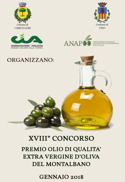 Locandina Concorso Premio olio di qualita' extra vergine d’oliva del Montalbano