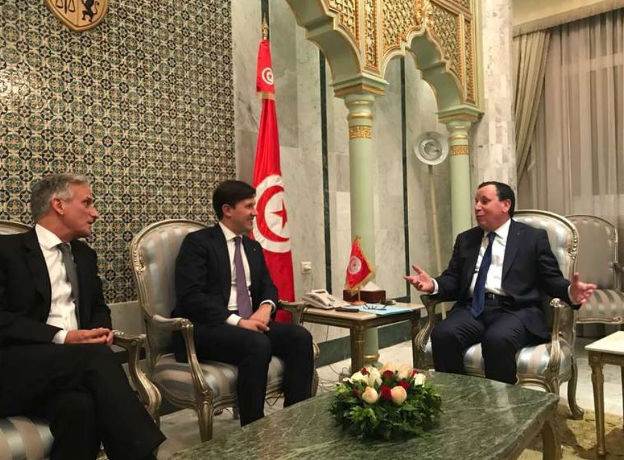 Il sindaco Nardella incontra a Tunisi il ministro degli Affari esteri Khemaies Jhinaoui e il sindaco Saifallah Lasram