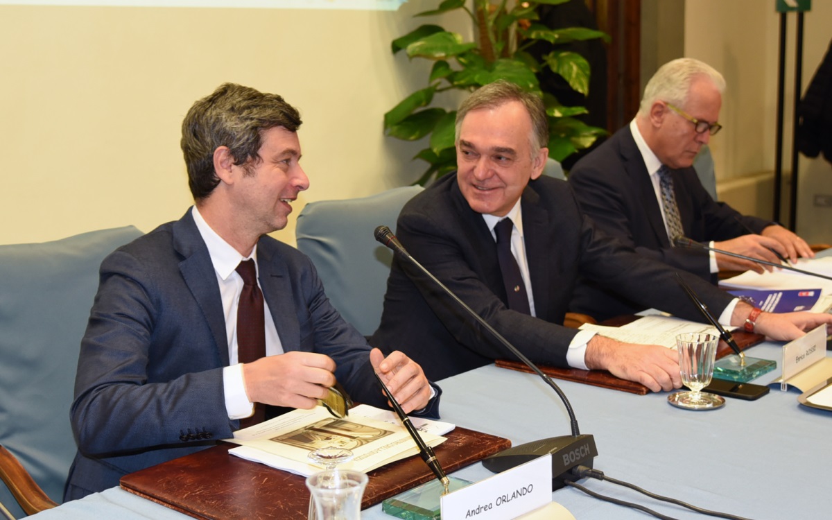 Ministro Orlando - Presidente Regione Rossi - Presidente Consiglio Giani (Fonte foto Regione Toscana) 