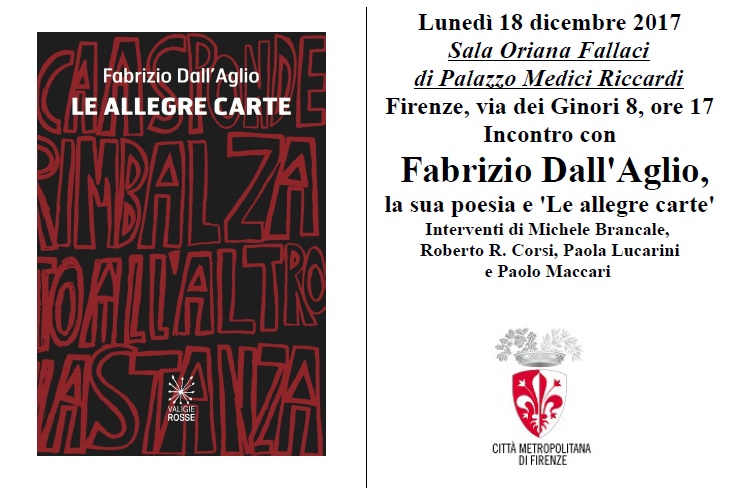 L'invito per l'incontro con Fabrizio Dall'Aglio