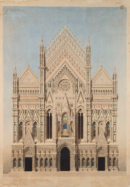 Archimede Sacchi proposta per la facciata del Duomo 1861