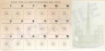 Tessera elettorale (Fonte foto comune di Rignano) 