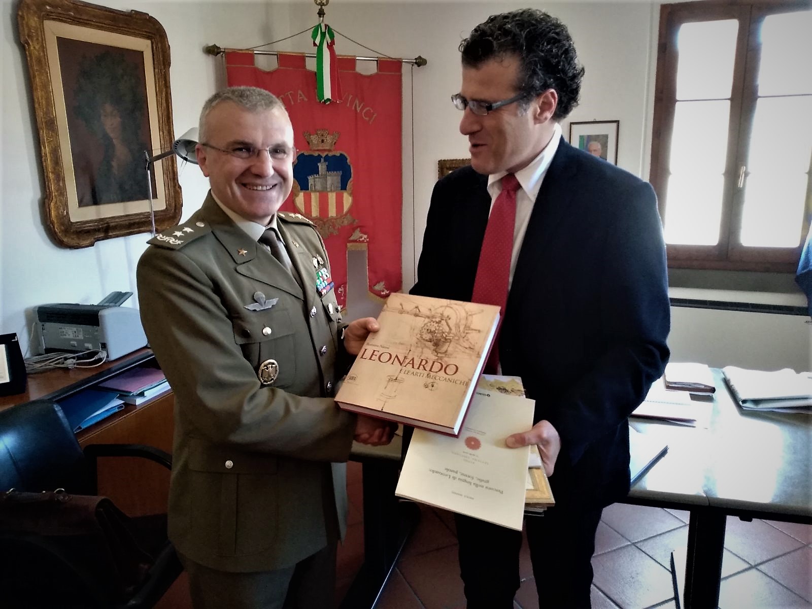 Il Generale dell’Esercito, Carlo Lamanna, in visita a Vinci (fonte foto comunicato stampa)