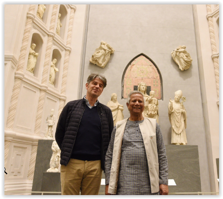 Muhammad Yunus in visita al Museo dell’Opera del Duomo