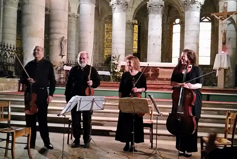 Omaggio musicale del quartetto d’archi della Scuola grevigiana nella Chiesa di Saint Pierre