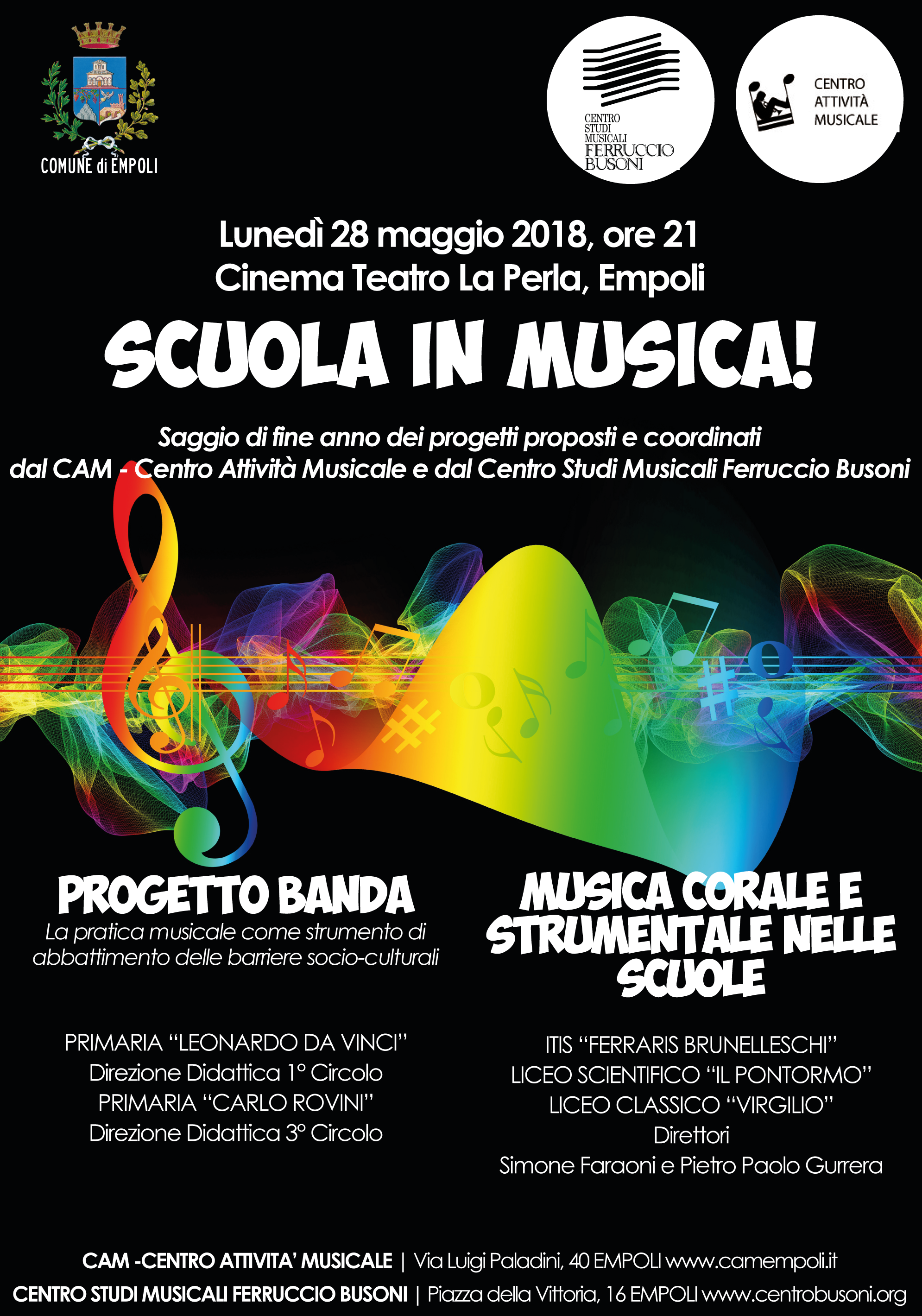 Locandina Empoli - Scuola in musica 2018