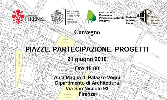 Locandina "Piazze, partecipazione, progetti"