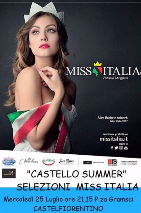 Manifesto per la selezione di Miss Italia a Castelfiorentino