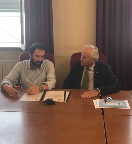 Il sindaco Alessio Falorni e il Presidente dei Commercialisti Leonardo Focardi