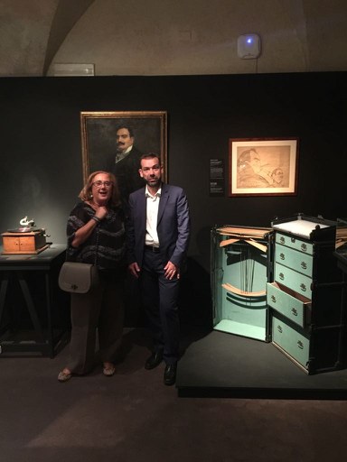 assessore alla cultura Stefano Calistri visita la mostra al Museo Ferragamo 