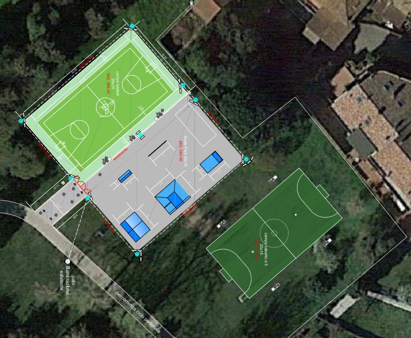 Al parco Mariambini un vero playground sportivo: skatepark, basket e calcetto 