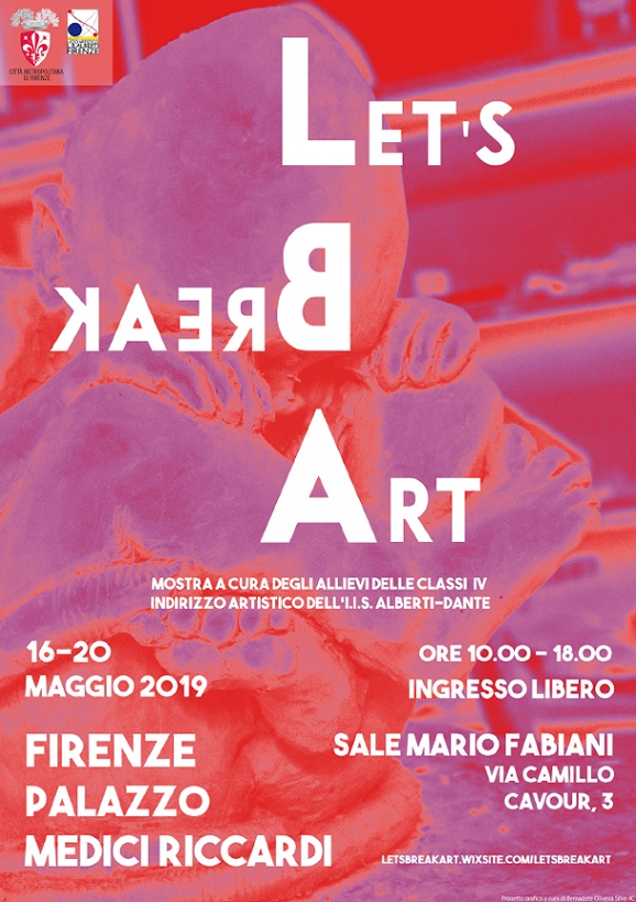 La locandina della mostra 'Let's Break Art'