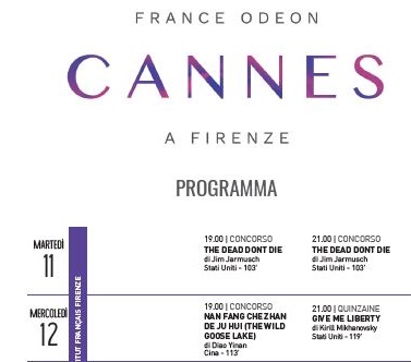 Cannes a Firenze il Programma