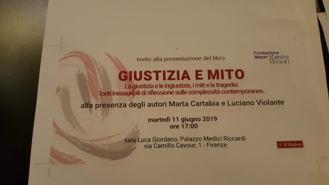 La presentazione di 'Giustizia e Mito' in Palazzo Medici Riccardi (Foto di Nicola Giannattasio, Florence Tv)