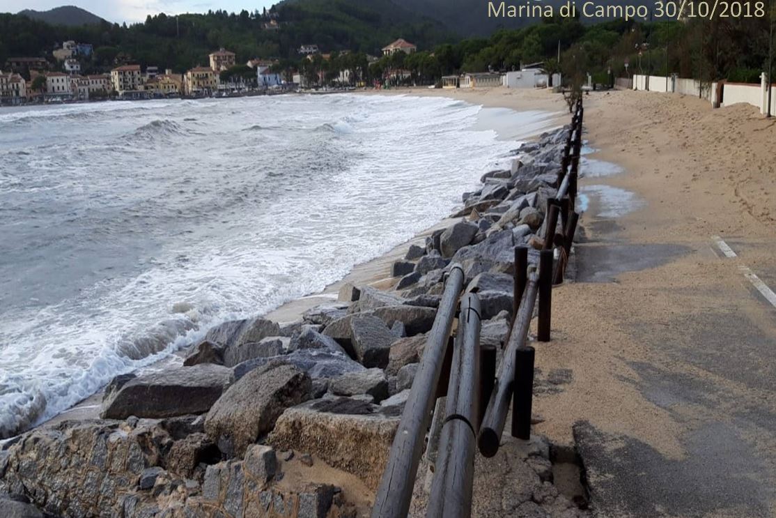 Erosione costiera - Marina di Campo (fonte foto comunicato stampa)