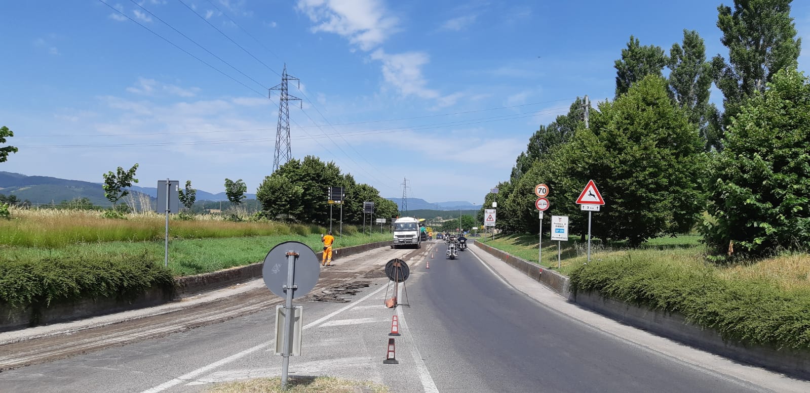 Lavori sulle strade provinciali in Mugello